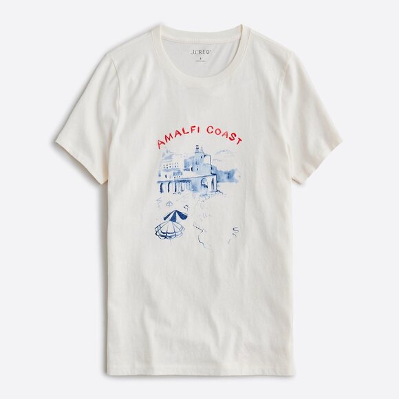 J.Crew Classic-fit Amalfi Coast graphic T-shirt, Size Small, NWT - Picture 1 of 6